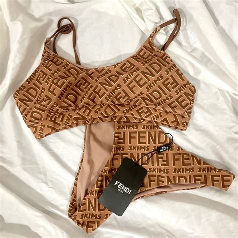 black and white fendi bikini|fendi skims swimsuit.